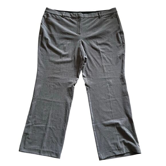 Lane Bryant The Houston Trouser Pant 28 Long Tall Gray Straight Work Office Chic - Picture 1 of 9